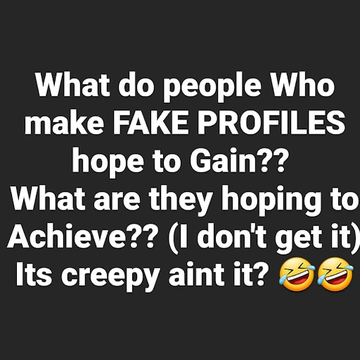 Why people create fake profiles