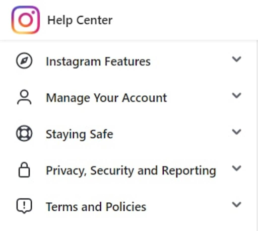 Instagram Help centre