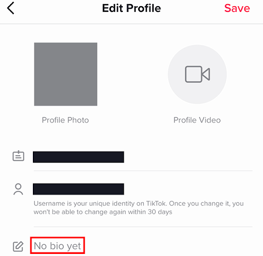 A low quality / no bio profile